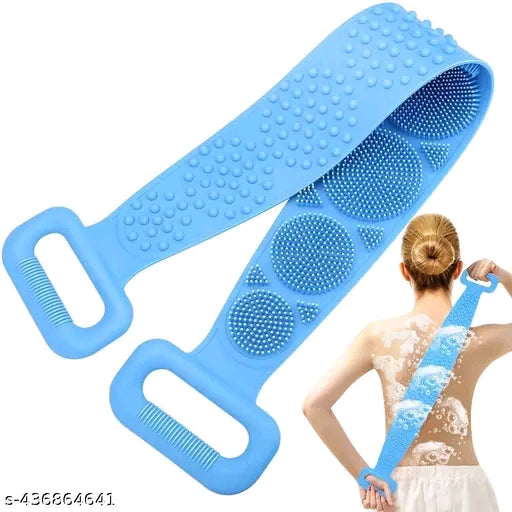Body Back Scrubber Double Side Bathing Brush for Skin Deep Cleaning Body Scrub...