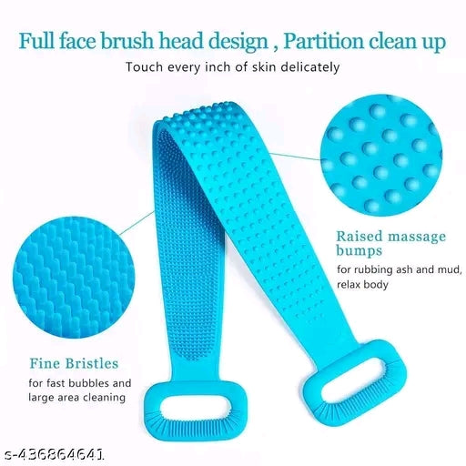 Body Back Scrubber Double Side Bathing Brush for Skin Deep Cleaning Body Scrub...