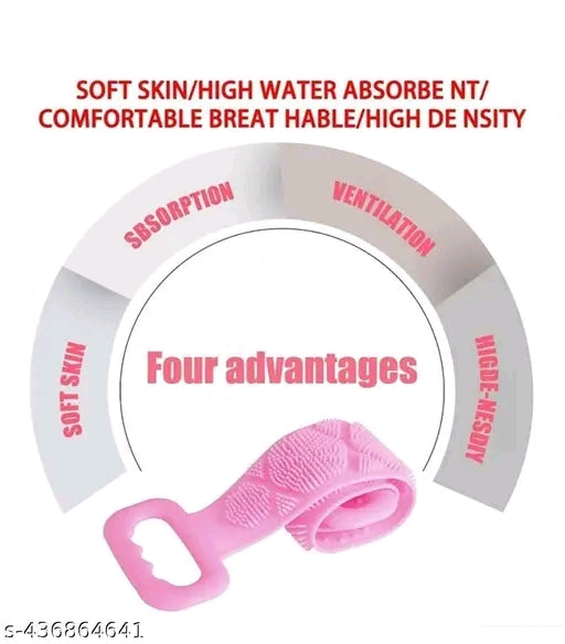 Body Back Scrubber Double Side Bathing Brush for Skin Deep Cleaning Body Scrub...