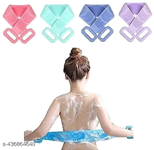 Body Back Scrubber Double Side Bathing Brush for Skin Deep Cleaning Body Scrub...