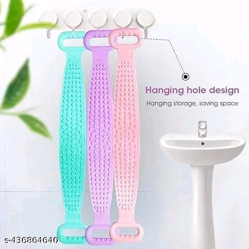 Body Back Scrubber Double Side Bathing Brush for Skin Deep Cleaning Body Scrub...