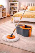 Mops with Bucket Mop set with 2 Absorber mop with bucket for floor cleani...